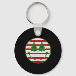 Chaveiro Retrô De Árvore De Natal Sorri Face Mulheres Do Xm
