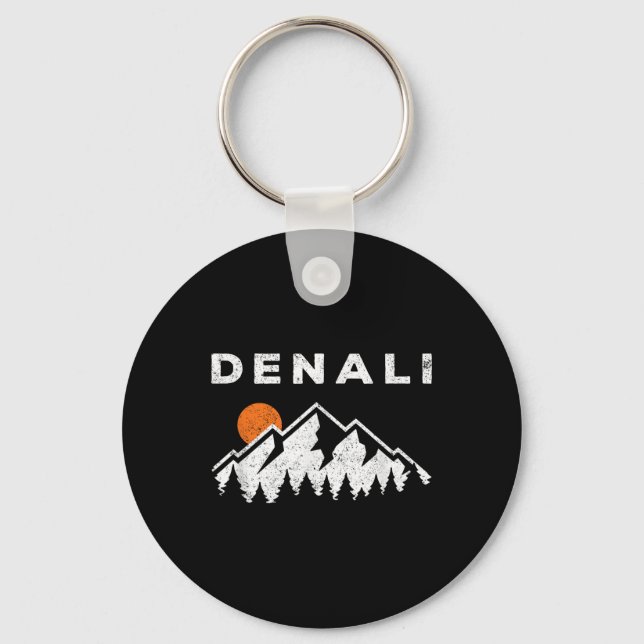 Chaveiro Retro Denali National Park Mounts Vintage Alask (Frente)