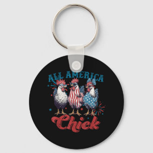 Chaveiro Retro Divertido Americana 4 De Julho Patriota