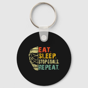Chaveiro Retro Divertido Comer Dormir Parar Metas Repetir H