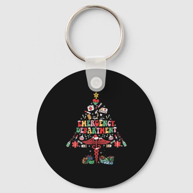 Chaveiro Retro Emergency Department Christmas Tree Er Crew  (Frente)