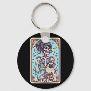 Chaveiro Retro Engraçado Cachorro Cachorro Mãe Cartão Tarot