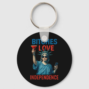 Chaveiro Retro Es Love Independence Funny 4 de julho _2