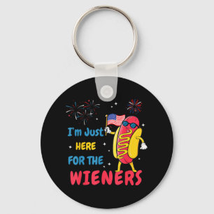 Chaveiro Retro, estou aqui para o Wieners 4 de julho Ho