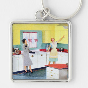 Chaveiro Retro Famílias em Cozinha