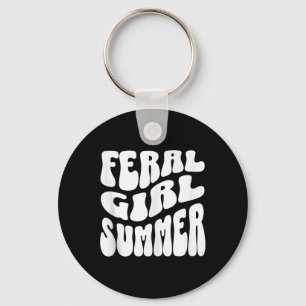 Chaveiro Retro Feral Girl Summer Groovy Mãe Tia Mulheres Ad