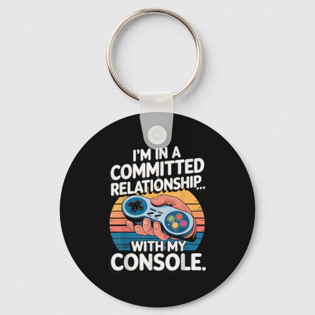 Chaveiro Retro Gaming Relationship Funny Gamer Console Love (Frente)
