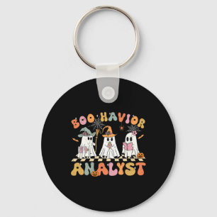 Chaveiro Retro Ghost Boo Havior Analyist Therapist Bcba Hal