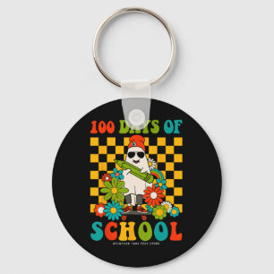 Chaveiro Retro Groovy 100 Dias De Professores Crianças Ghos