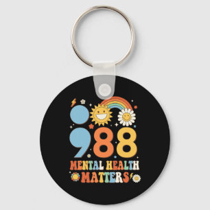 Chaveiro Retro Groovy 988 Mental Health Importa Suicídio An
