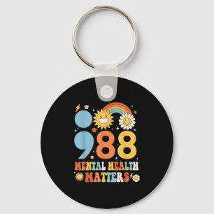 Chaveiro Retro Groovy 988 Mental Health S Suicida Preventio