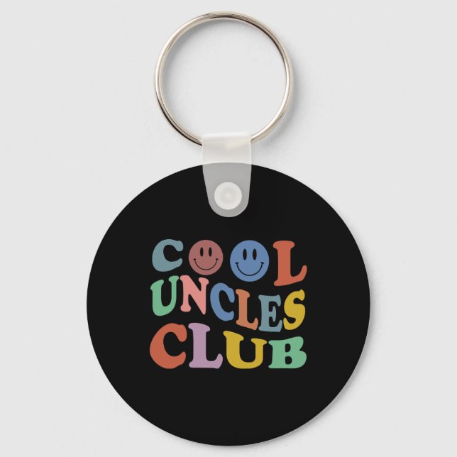 Chaveiro Retro Groovy Cool Uncles Club Smile Face Funny New (Frente)