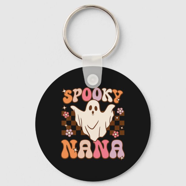 Chaveiro Retro Groovy Halloween Ghost Spooky Nana Costume (Frente)