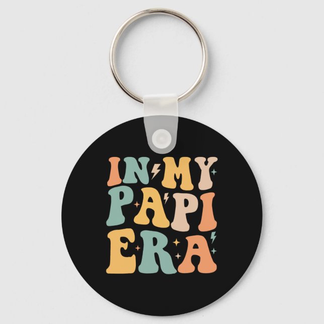 Chaveiro Retro Groovy no Meu Papi Era Pai&# s Day (Frente)