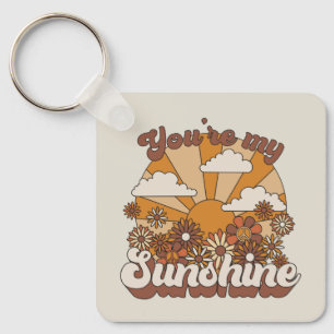 Chaveiro Retro Groovy   Você é meu Sol