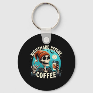 Chaveiro Retro Halloween Skeleton Café Mug Scary Night Be