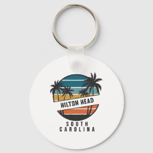 Chaveiro Retro Hilton Head Carolina do Sul Prancha de Surfe