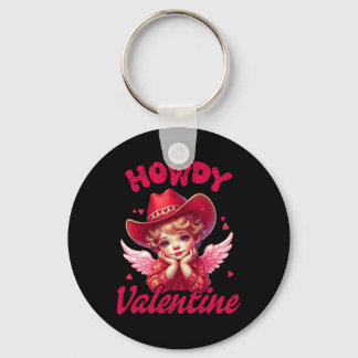 Chaveiro Retro Howdy Cupido Cowboy Ocidental Valenti do Dia