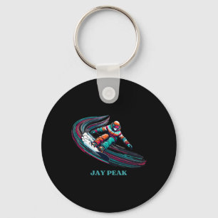 Chaveiro Retro Jay Peak Vermont Snowboard