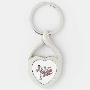Chaveiro Retro Karate Martial Arts Fighter High Kick