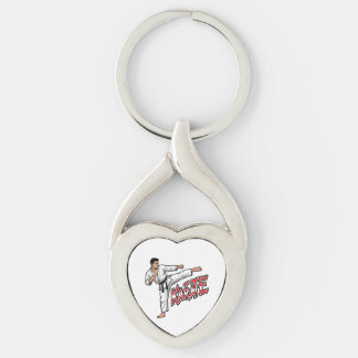 Chaveiro Retro Karate Martial Arts Fighter High Kick