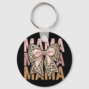 Chaveiro Retro Leopard Mama, linda mãe Retro Coquette Arco 