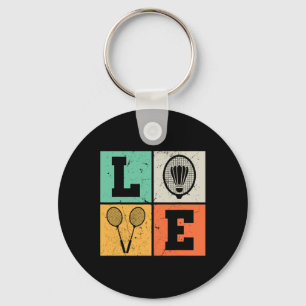 Chaveiro Retro Love Badminton Lover