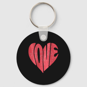 Chaveiro Retro Love Heart Dia de os namorados Cute Namorado