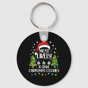 Chaveiro Retro Mais Provável À Família De Cookies De Natal 
