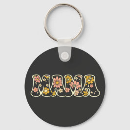 Chaveiro Retro Mamãe Floral Vintage Dia das Mães 2026