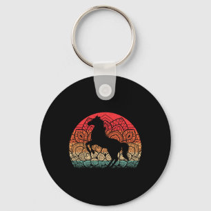 Chaveiro Retro Mandala Horse Lover Horseback no Oeste