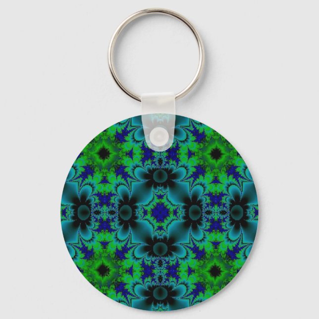 Chaveiro Retro Margeriten - Artdeco em grün blau schwarz (Frente)