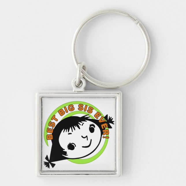 Chaveiro Retro Melhor Irmã Nunca (Frente)