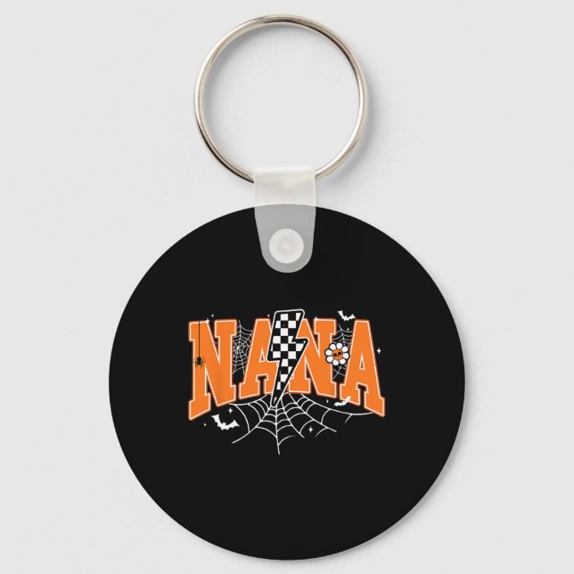 Chaveiro Retro Nana Lightning Bolt Halloween Spider Web Fal (Frente)