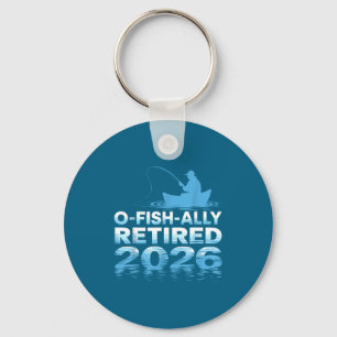 Chaveiro Retro O-fish-almente Aposentado 2026 Pescador Pesc