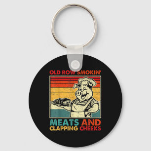 Chaveiro Retro Old Row Fumando Carnes E Bofetadas Bochechas