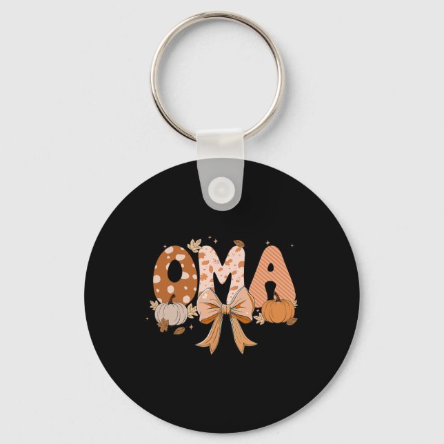 Chaveiro Retro Oma Coquette Arcos Leopard Queda Ação de Gra (Frente)