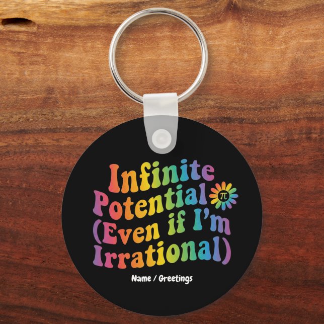 Chaveiro Retro Potencial Infinito Pi Dia Irracional Matemát (Frente)