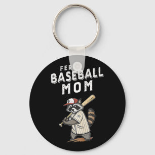 Chaveiro Retro Raccoon Feral Baseball Mãe Trash Panda Espor