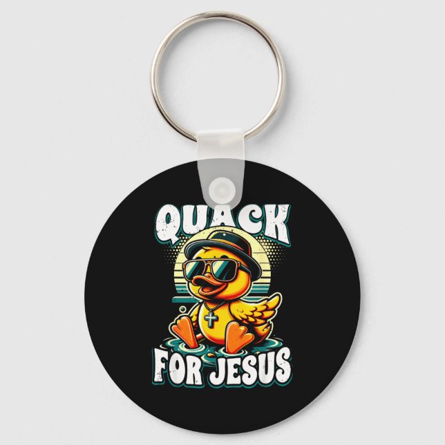 Chaveiro Retro Rubber Duck Christian Rubber Ducky Quacks Fo (Frente)