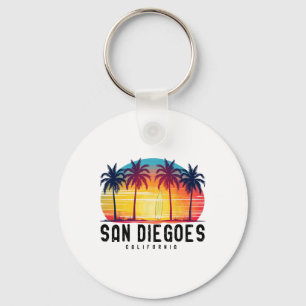 Chaveiro Retro San Diego Beaches o Surfboa da Califórnia