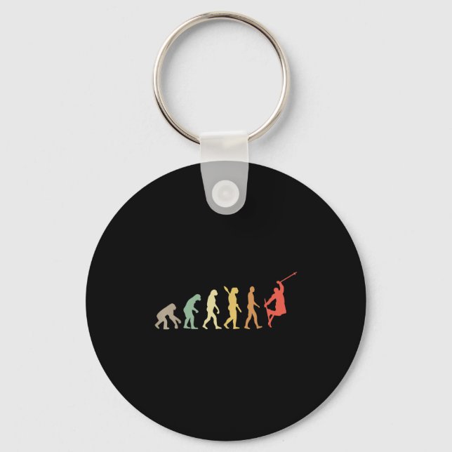 Chaveiro Retro Skiing Evolution For Skiers Skiing Season (Frente)