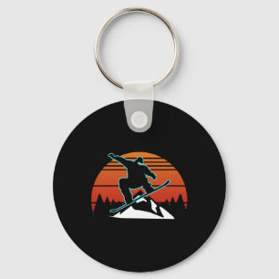 Chaveiro Retro Snowboard Snowboarder Oferece Esportes De In