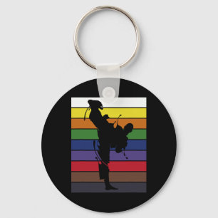 Chaveiro Retro Sparring Athlete Artes Marciais Black Belt K
