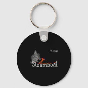 Chaveiro Retro Steamboat Colorado Em Esqui Em Coloração