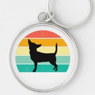 Chaveiro Retro Sunset Chihuahua