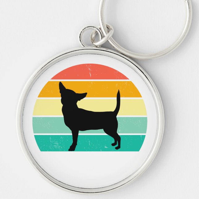 Chaveiro Retro Sunset Chihuahua (Frente)