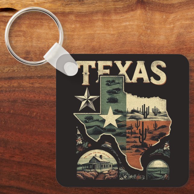 Chaveiro Retro Texas (Frente)