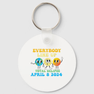 Chaveiro Retro Todos Alinhando Eclipse Solar Total 2024 E