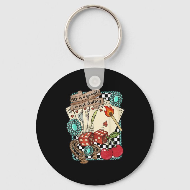 Chaveiro Retro Turquoise Western Wild West Cowboy Cowgirl  (Frente)